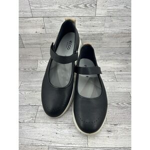 Ecco Golf Shoes Womens Size 9 Black Mary Jane‎ Comfort Walking Leather Strap 40